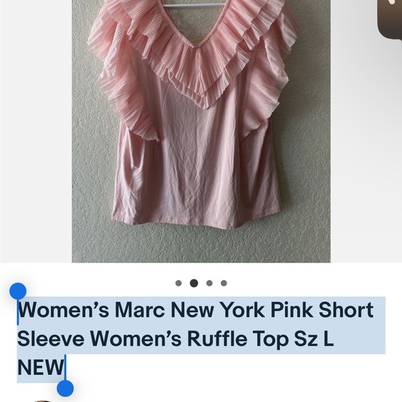 Pink Ruffled Women's Top - Picture 4 of 4